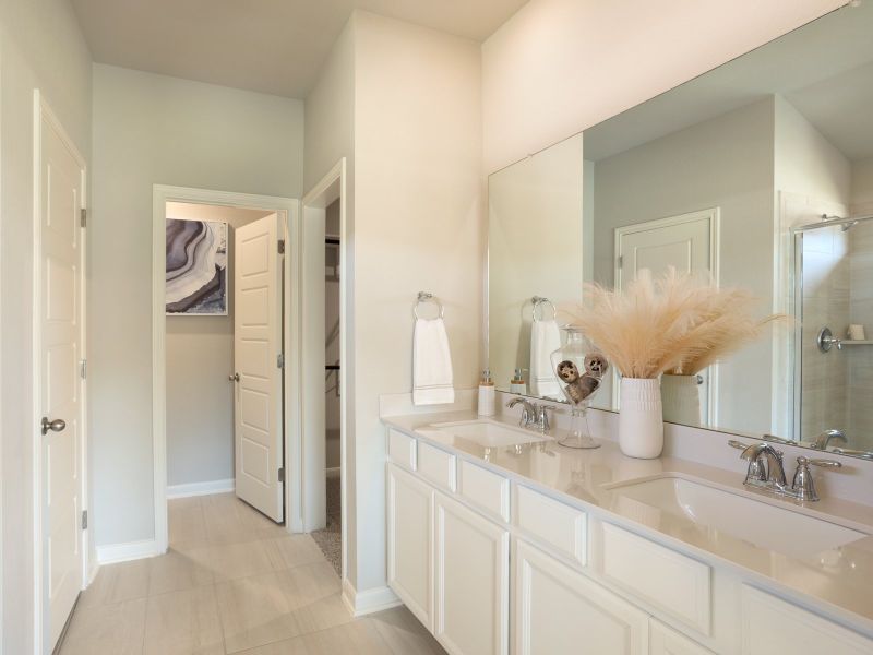 Furnished interior in a model home at Fox Falls in Boerne (Image 7).
