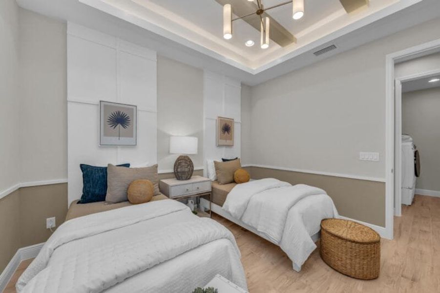 Furnished interior in a model home at The Laurels in Parrish (Image 81).