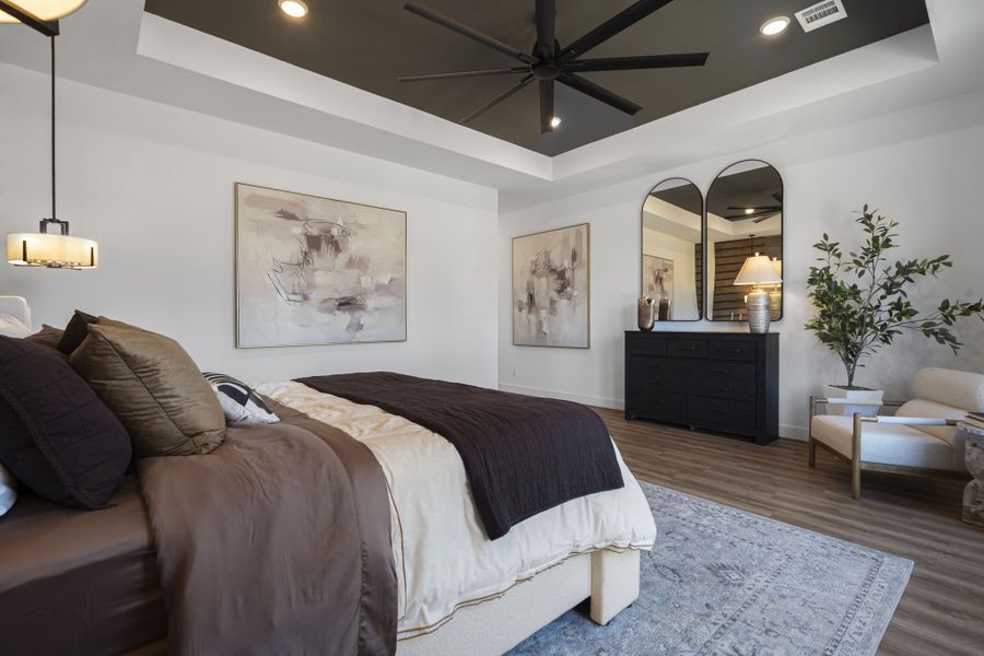 Furnished interior in a model home at Hunters Crossing in Sealy (Image 23).