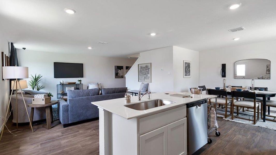 Furnished interior in a model home at Lucero in San Antonio (Image 8).