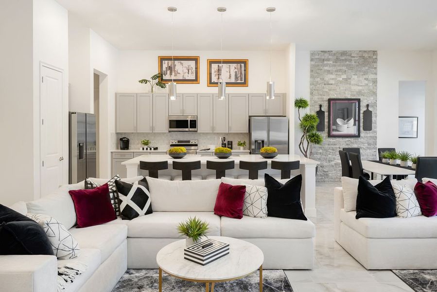 Furnished interior in a model home at Paradiso Grande Resort in Orlando (Image 8).