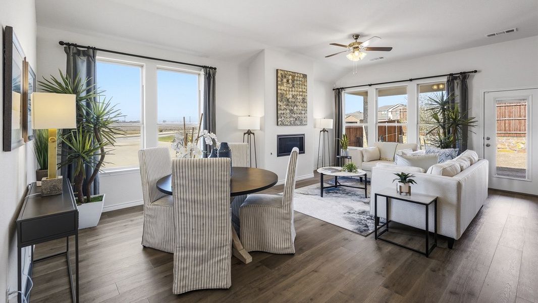 Furnished interior in a model home at The Woods at Lindsey Place in Anna (Image 80).