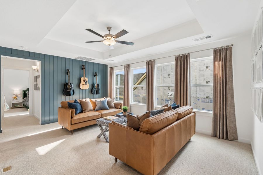 Furnished interior in a model home at Landmark in Denton (Image 46).