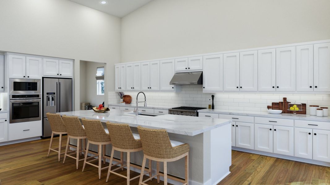 Furnished interior in a model home at The Fairways at RainDance in Windsor (Image 15).