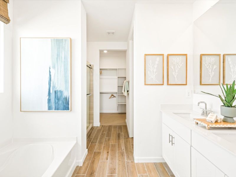 Furnished interior in a model home at Mountain View Estates Signature Series in Buckeye (Image 17).