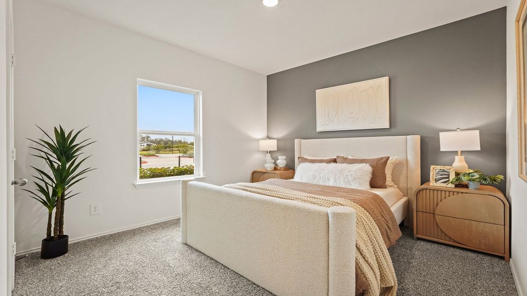 Furnished interior in a model home at Newport Pointe in Crosby (Image 6).