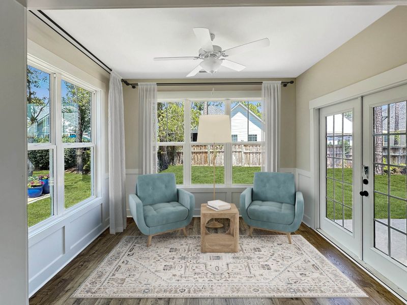 Furnished interior in a model home at Parkwood Estates in Leland (Image 7).