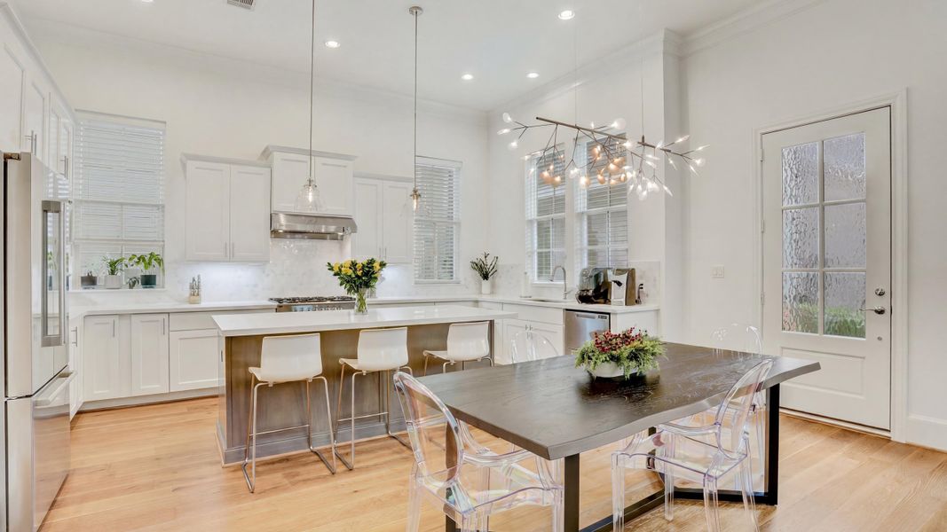 Furnished interior in a model home at Eastwood Green in Houston (Image 10).