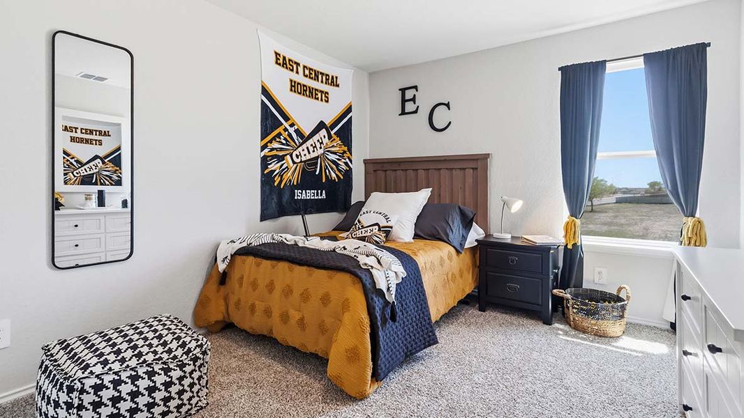 Furnished interior in a model home at Blue Ridge Ranch in San Antonio (Image 43).