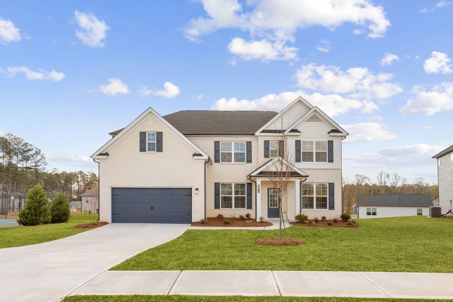 A house with a garage. A house with a garage.