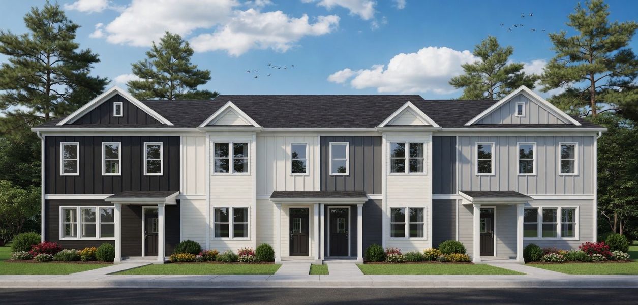 Front exterior of a home in the Legacy Lakes Townes community, located in Aberdeen, NC (Image 13). Front exterior of a home in the Legacy Lakes Townes community, located in Aberdeen, NC (Image 13).