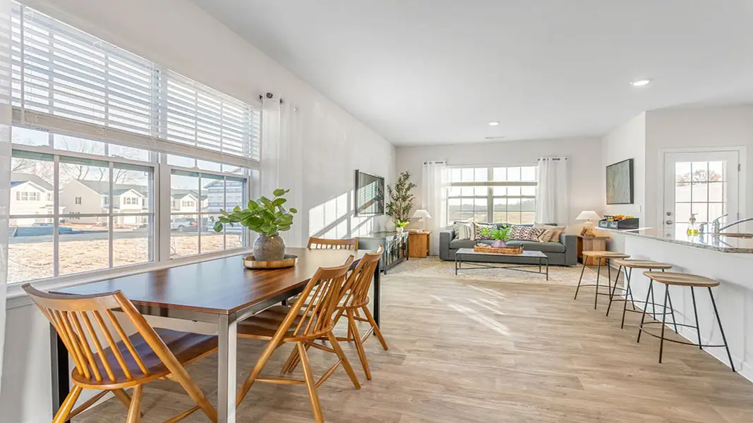 Furnished interior in a model home at The Townes at Brookhaven in Greensboro (Image 4).