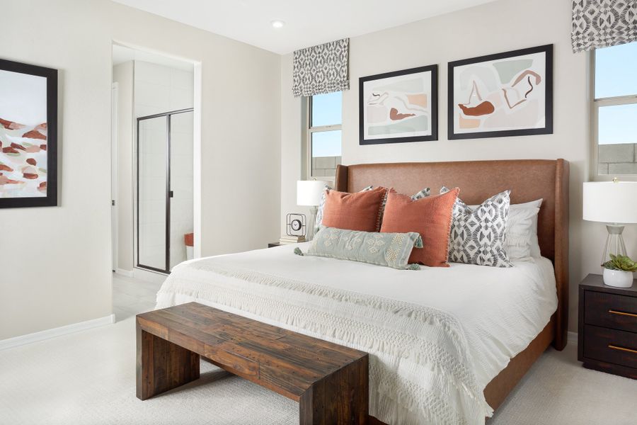 Furnished interior in a model home at Acacia Foothills at Estrella: Acacia Foothills II in Goodyear (Image 9).