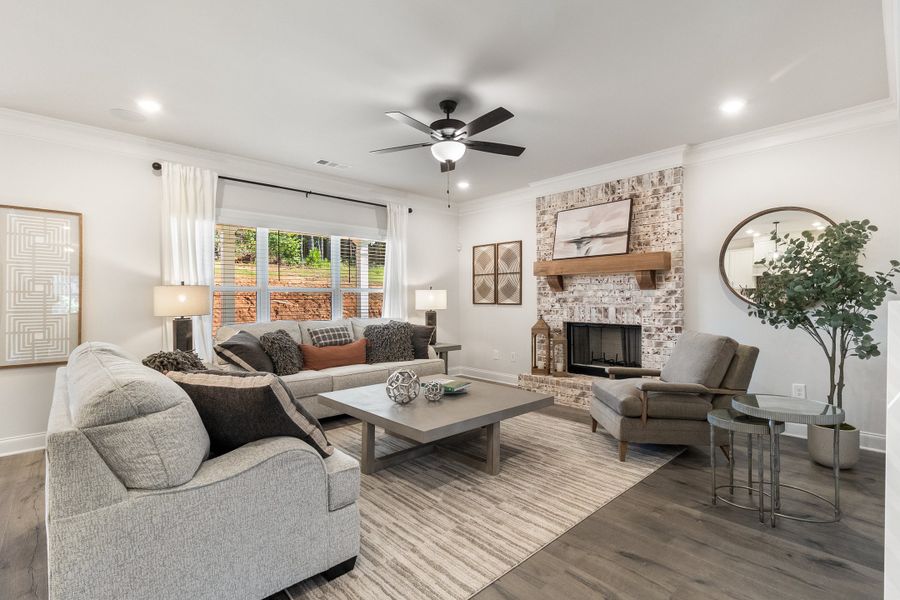 Furnished interior in a model home at Red Oak Ridge in Loganville (Image 7).