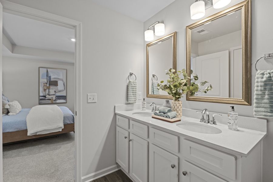 Furnished interior in a model home at Rivers Crossing in Aiken (Image 36).