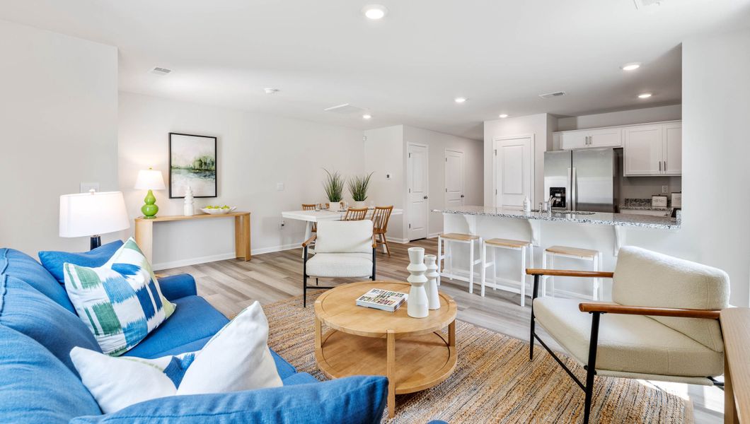 Furnished interior in a model home at Chestnut Ridge Townhomes in Greenville (Image 17).