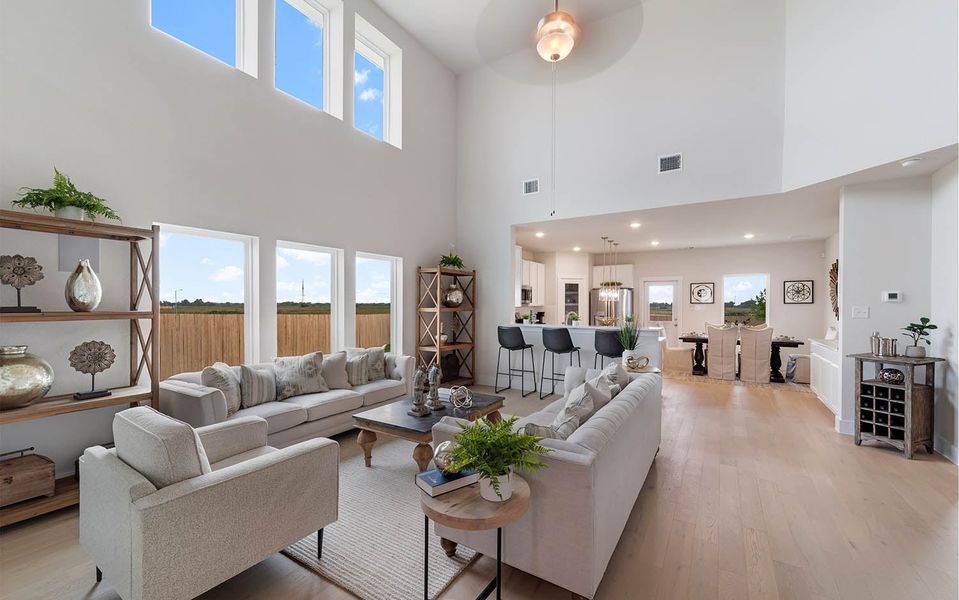 Furnished interior in a model home at Cloud Country in New Braunfels (Image 28).