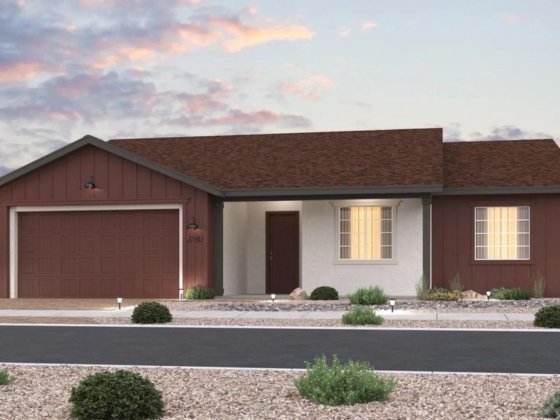 Front exterior of a home in the Morningstar community, located in Prescott Valley, AZ (Image 2).