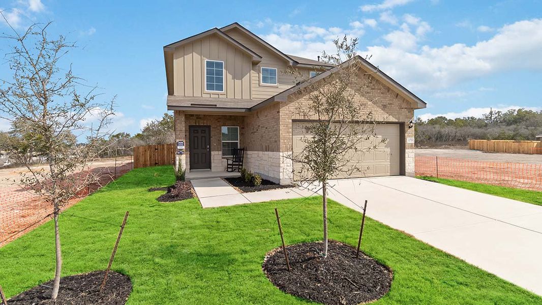 Front exterior of a home in the Hunters Ranch community, located in San Antonio, TX (Image 4). Front exterior of a home in the Hunters Ranch community, located in San Antonio, TX (Image 4).