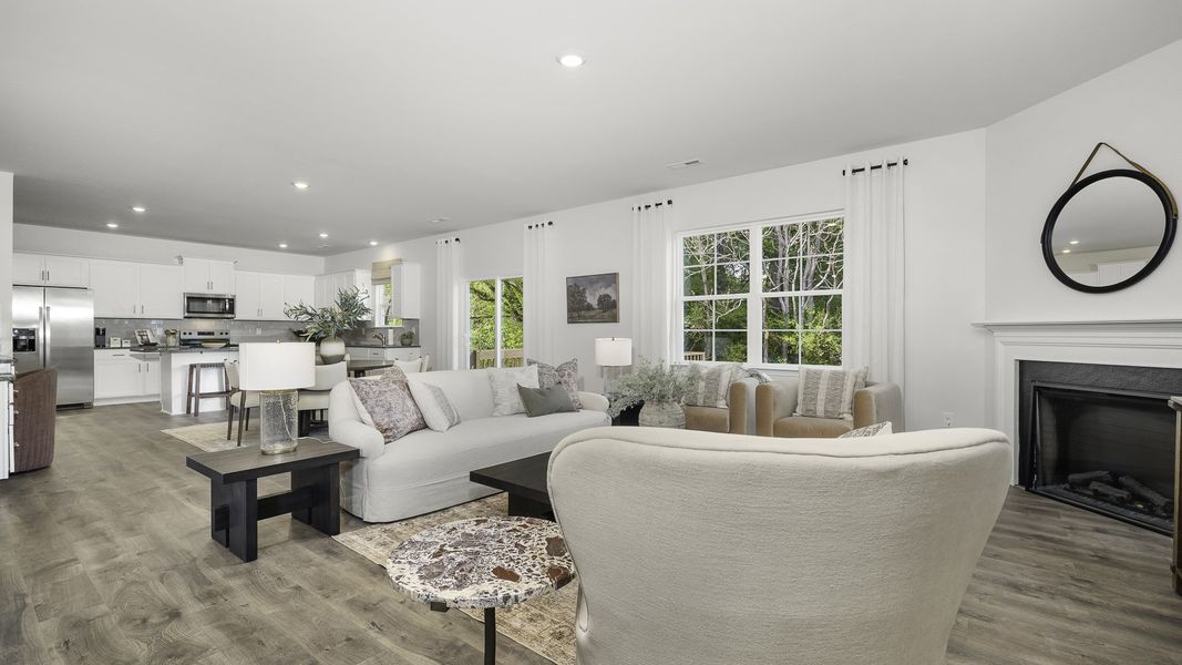 Furnished interior in a model home at Aurora Acres in Snow Camp (Image 16).