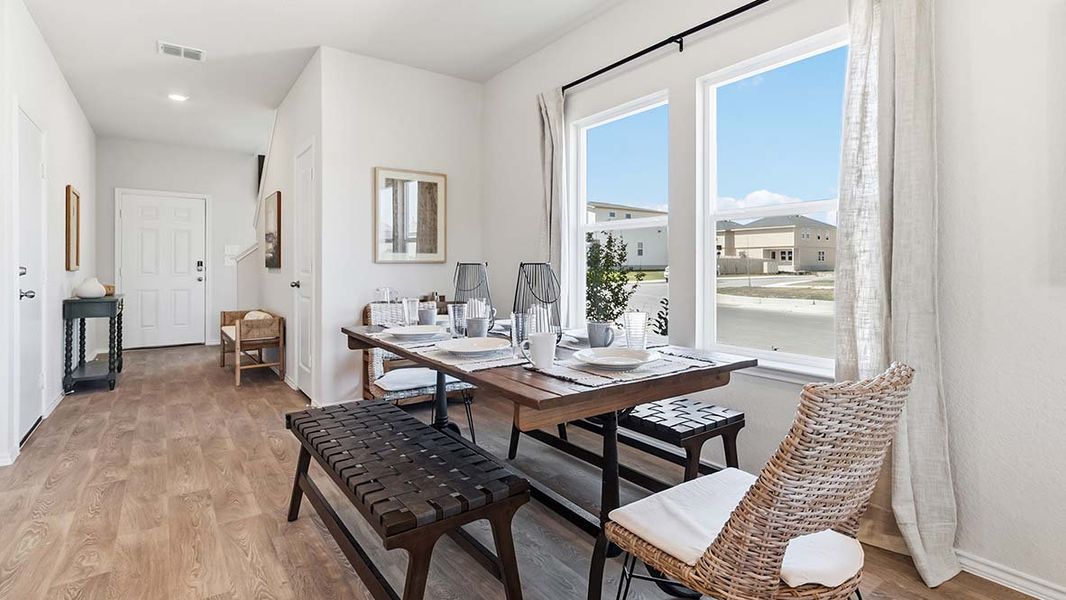 Furnished interior in a model home at Blue Ridge Ranch in San Antonio (Image 25).