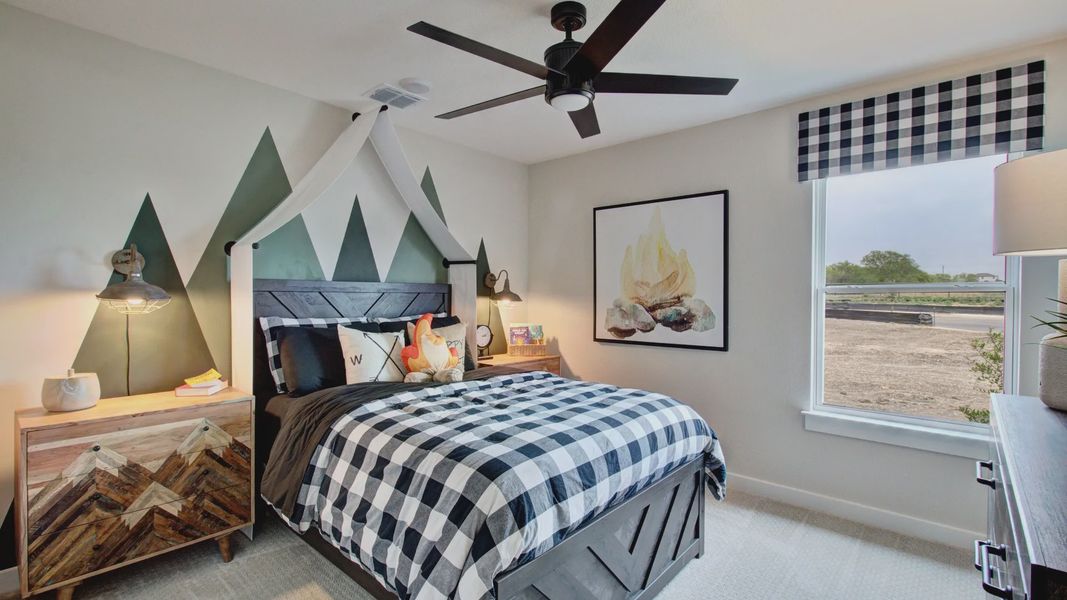 Experience the blend of rustic elegance with mountain motifs and sophisticated plaid design in Prairie Green.