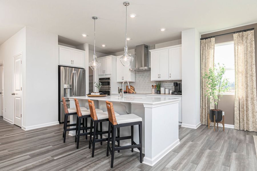 kitchen with large island