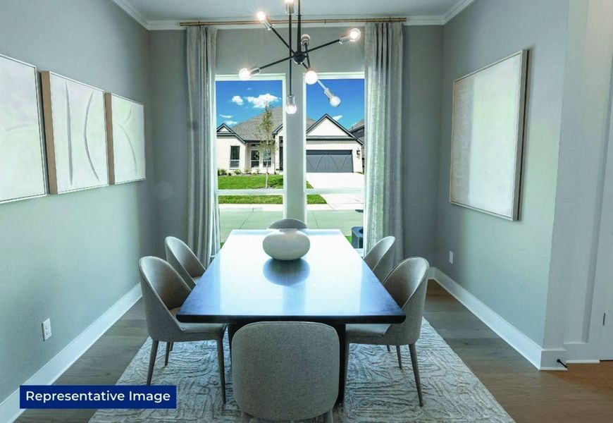 Furnished interior in a model home at LeTara in Haslet (Image 4).