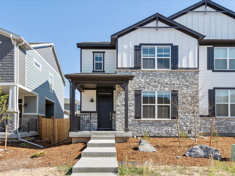 Telluride floorplan exterior image at a Meritage Homes community in Aurora, CO.