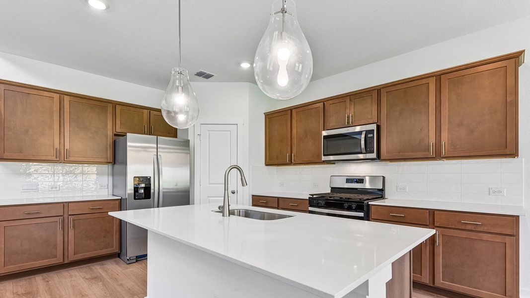 Furnished interior in a model home at Rosenbusch Ranch in Leander (Image 47).