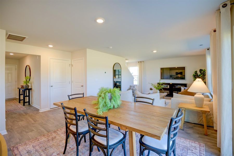 Furnished interior in a model home at Corinth Village in Greensboro (Image 18).