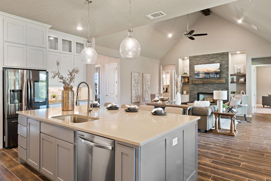 Furnished interior in a model home at Vintage Oaks in Weatherford (Image 21).