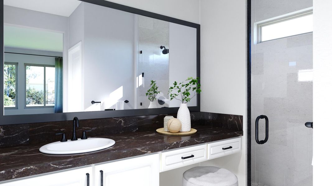 Primary Bathroom | Belleza | Marketside Tercera | Verrado | New homes in Buckeye, Arizona | Landsea Homes Primary Bathroom | Belleza | Marketside Tercera | Verrado | New homes in Buckeye, Arizona | Landsea Homes