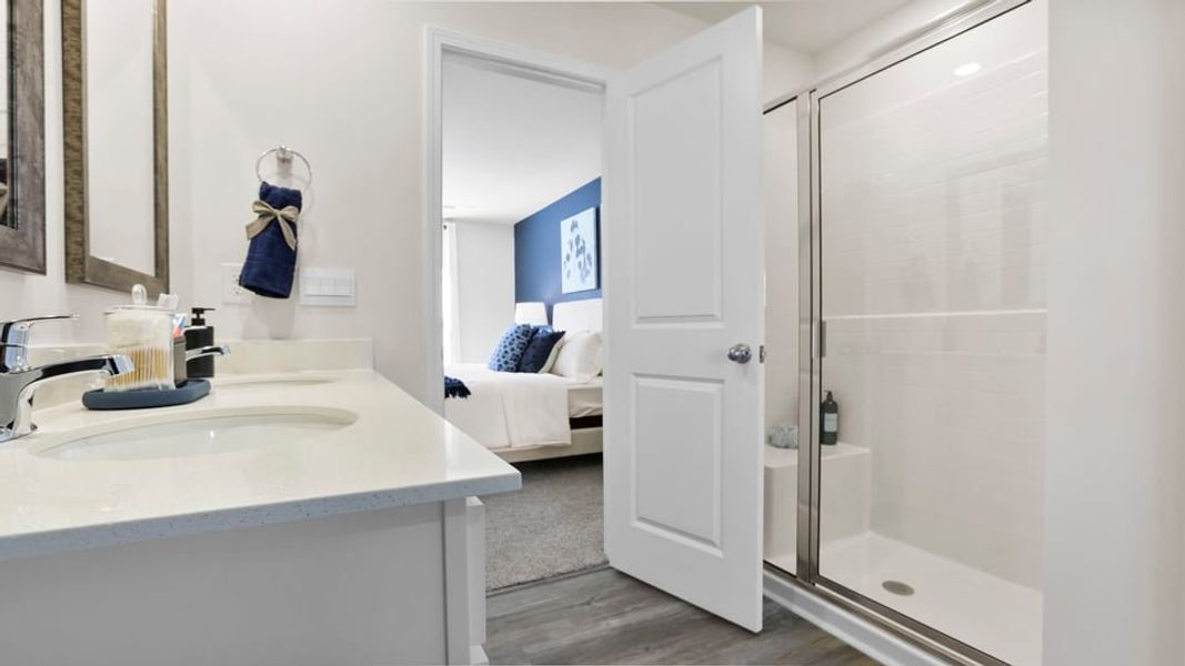 Furnished interior in a model home at Hawk Ridge in Anderson (Image 26).