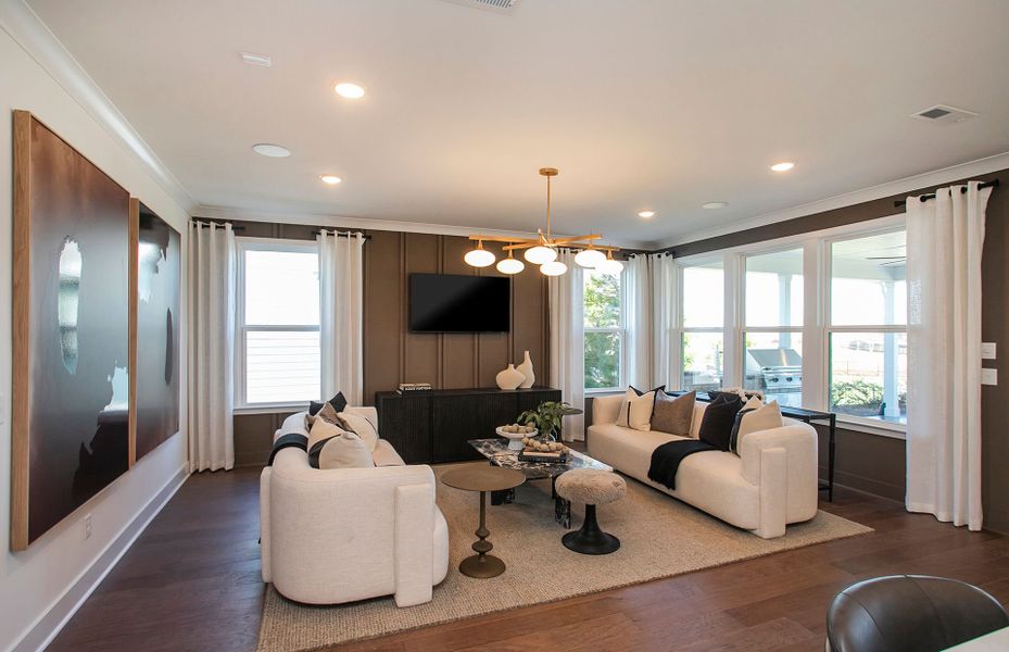 Mystique Gathering Room in John Wieland new construction in Mt. Juliet near Nashville —New Homes