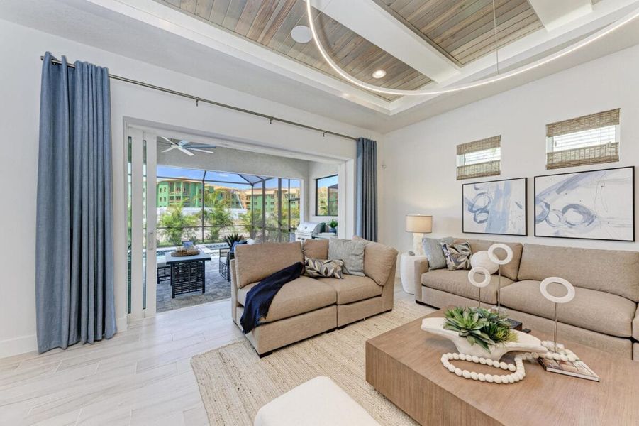 Furnished interior in a model home at Inspiration at Watercolor Place in Bradenton (Image 256).