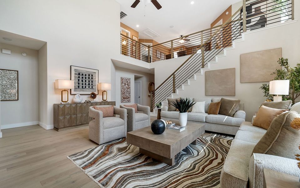 Furnished interior in a model home at Harvest Pointe in Needville (Image 6).