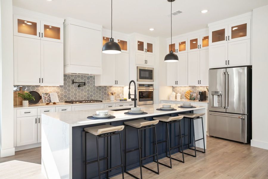 Furnished interior in a model home at Lily Creek at Sutton Fields in Aubrey (Image 110).