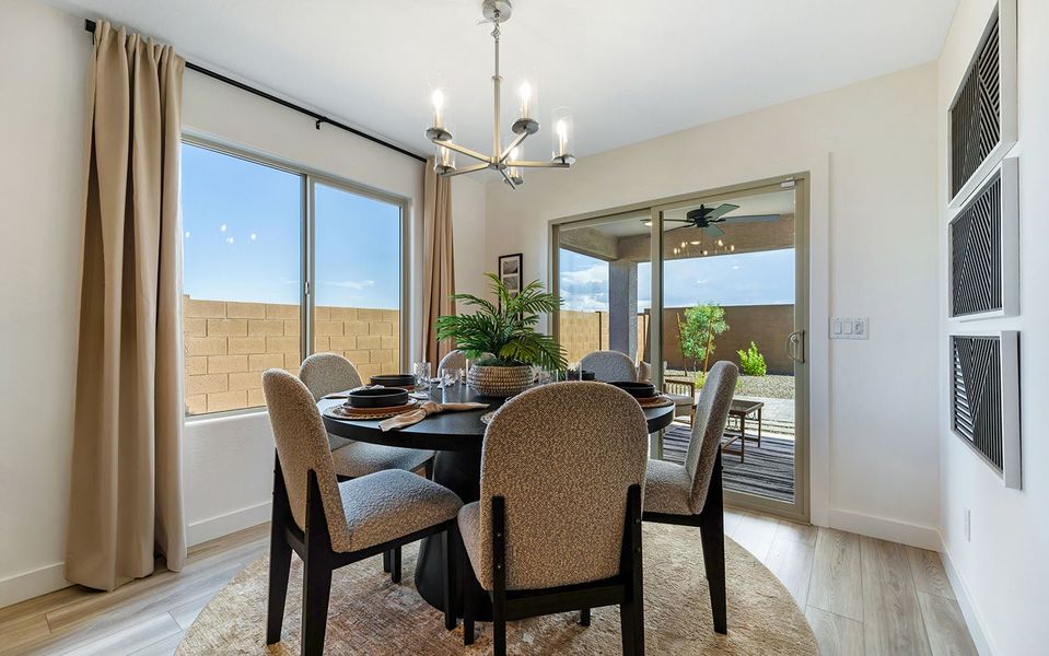 Furnished interior in a model home at Rancho Santa Rosa in Maricopa (Image 40).