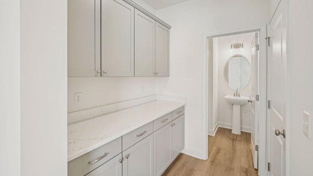 Furnished interior in a model home at Essex Village in Franklinton (Image 23).