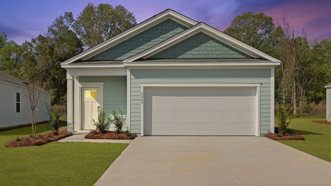 Front exterior of a home in the The Oaks at Center Station community, located in Hollywood, SC (Image 1).