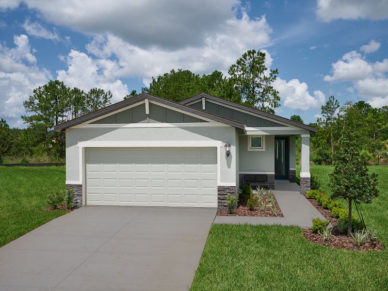 The Exterior of the Acadia Floorplan Modeled at Leyland Preserve.