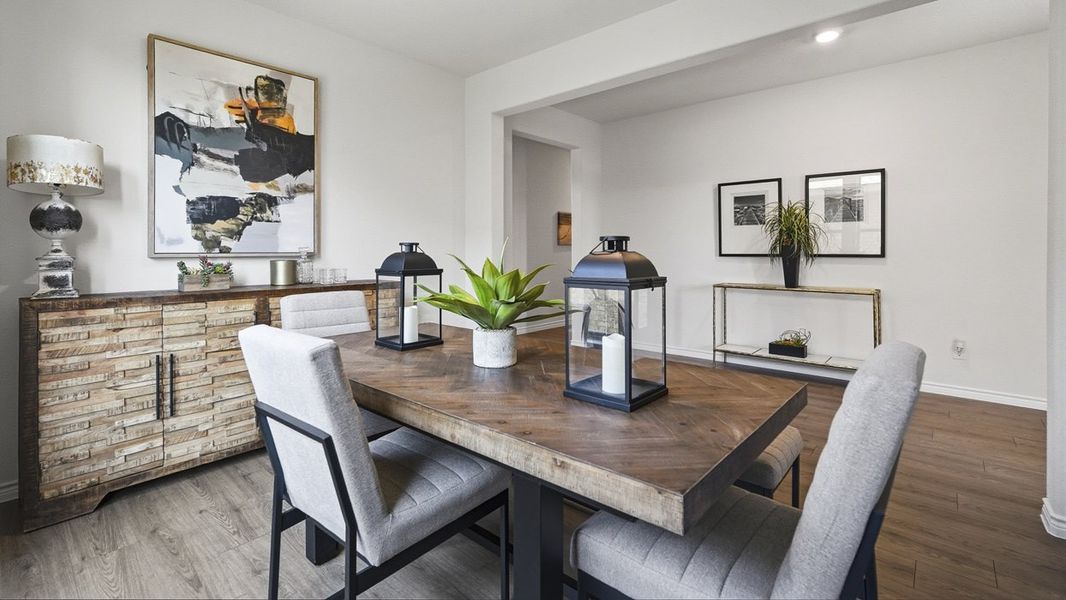 Furnished interior in a model home at The Woods at Lindsey Place in Anna (Image 52).