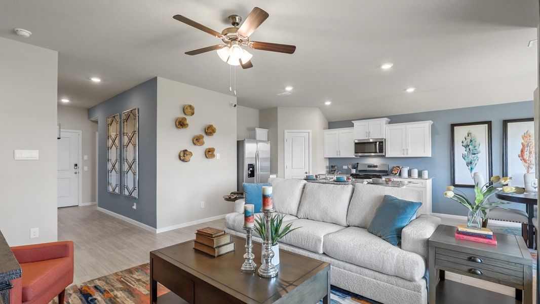 Furnished interior in a model home at Bella Vista in Granbury (Image 17).