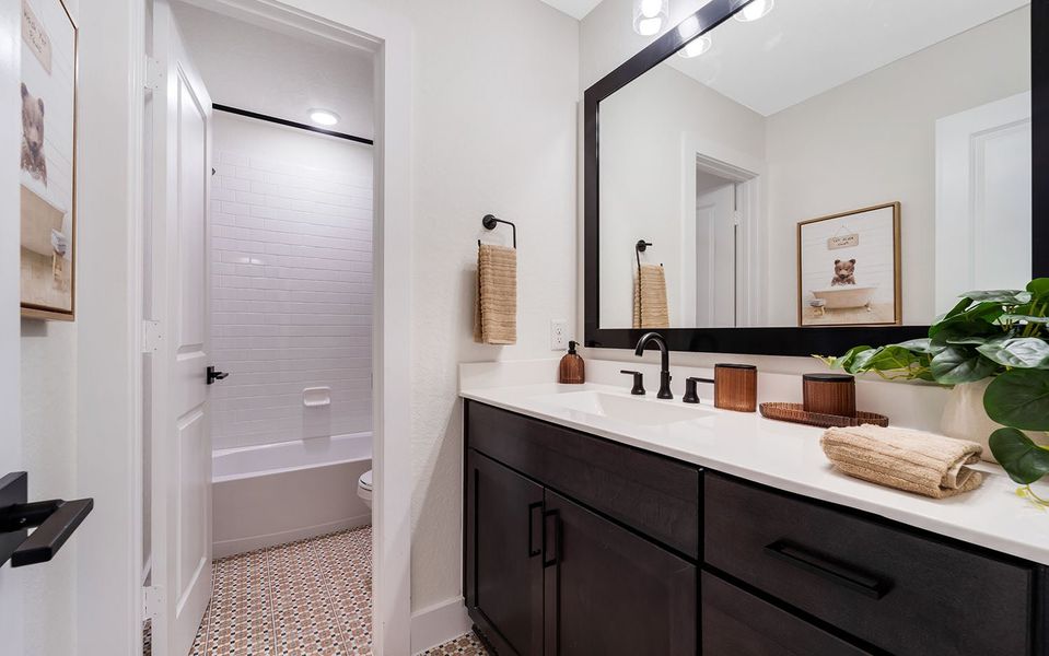 Furnished interior in a model home at The Woodlands at Medina Hills in Mico (Image 25). Furnished interior in a model home at The Woodlands at Medina Hills in Mico (Image 25).