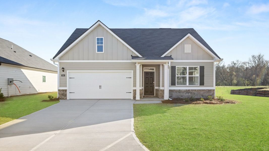 Front exterior of a home in the Teamon Pointe community, located in Griffin, GA (Image 12). Front exterior of a home in the Teamon Pointe community, located in Griffin, GA (Image 12).