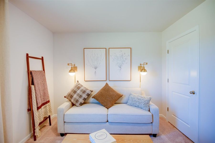 Furnished interior in a model home at Corinth Village in Greensboro (Image 12).
