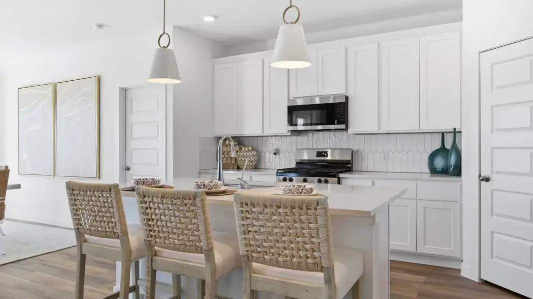 Furnished interior in a model home at Lago Mar 60' Homesites in Texas City (Image 26).
