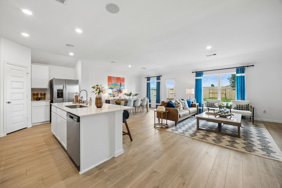 Furnished interior in a model home at Meridiana in Manvel (Image 8).