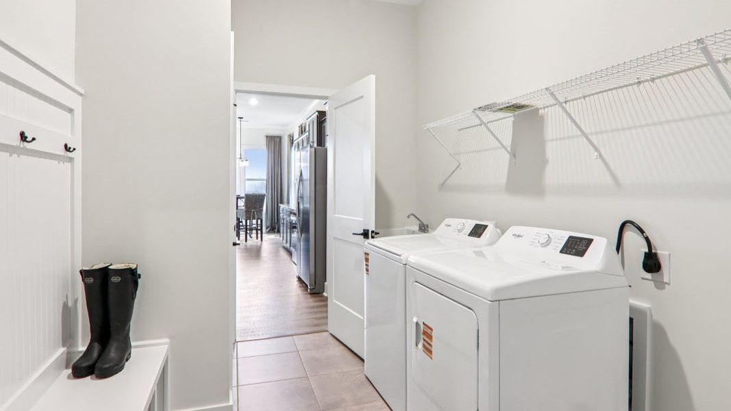 Furnished interior in a model home at Reserve at Tap Root Farms in Fletcher (Image 31).